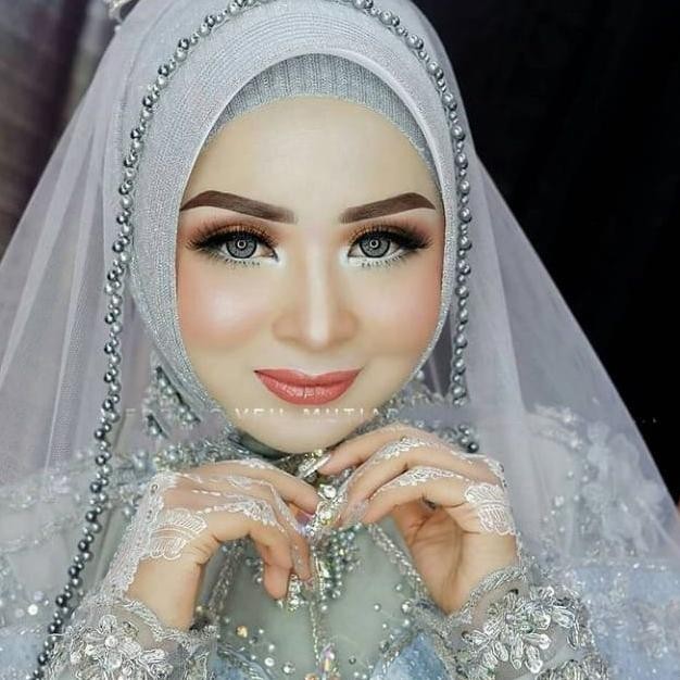 Veil Hijab Pengantin Wanita Mutiaraveil Pengantin Wanitaselendang Akad Muslimah
