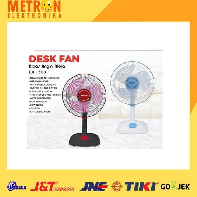 Promo MASPION EX-308 DESK FAN 12" KIPAS ANGIN MEJA EX 308 / EX308 COD