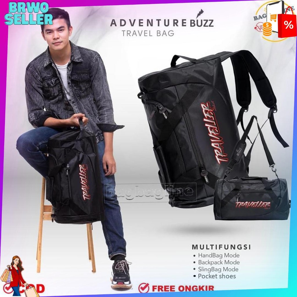 GradeOri TAS TRAVEL  DUFFLE GYM OLAHRAGA BAJU PAKAIAN FOLDABLE JINJING MUDIK DUFFEL TREVEL BAG JUMBO