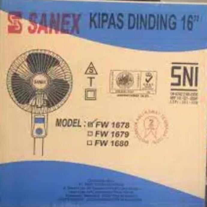 Promo SANEX : WALL FAN / KIPAS ANGIN DINDING 16 " SANEX COD