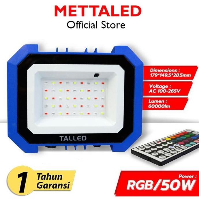 TERMURAH - LAMPU SOROT LED TALLED 50W RGB