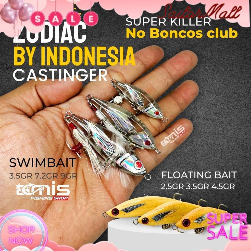 Teratas Zodiac Lure Swimbait Stickbait Swimmer By Indonesia Castinger