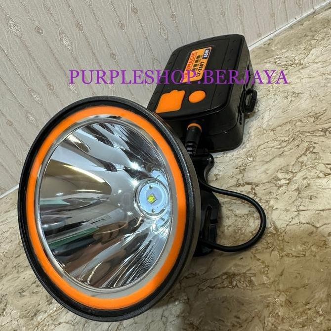 TERMURAH - Kawachi Senter Kepala 85Watt POWERBANK LY 385T Led Chip T2 Baterai Lepas Pasang Kuning Pu