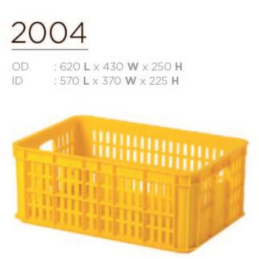 NEW 62x43x25 Box Container Rabbit 2004 Plastik Keranjang Industri Sayur Ikan Krat Buah