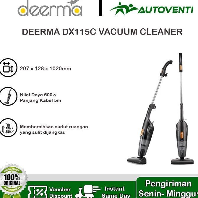 Deerma DX115C Vacuum Cleaner 2in1 Penghisap Debu Lantai Rumah Kamar