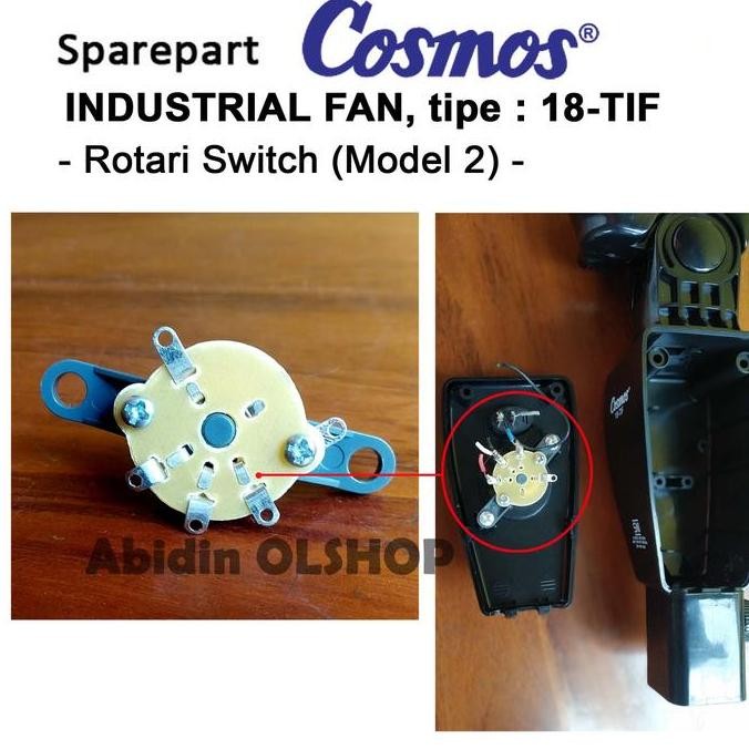 PROMO - Spare part kipas angin COSMOS tipe INDUSTRIAL FAN 18-TIF  Rotari Switch. Saklar Putar model2