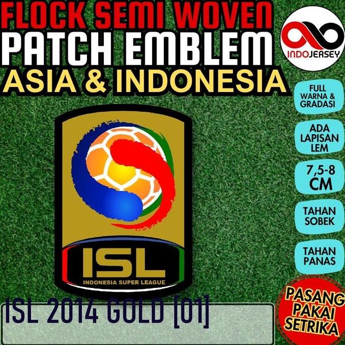 $$$$] Patch Badge Emblem Flock Semi Woven Setrika iron-on Jersey Liga Sepak Bola INDONESIA SUPER LEA