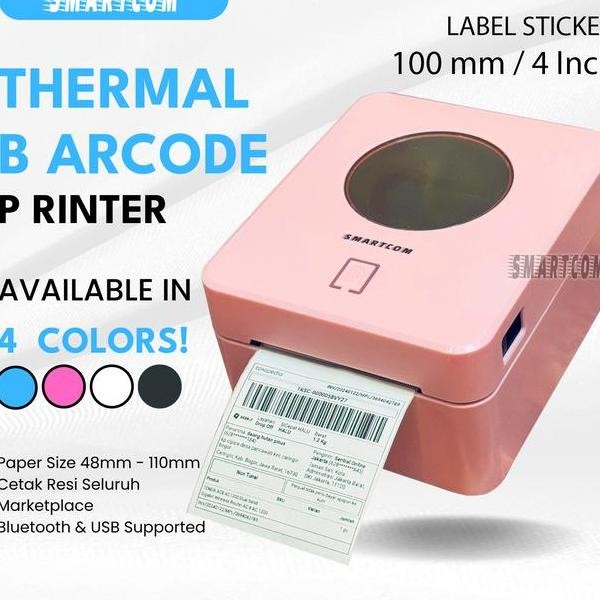 Smartcom Printer Barcode Thermal Label Resi 4 Inch Barcode Printer Bluetooth Thermal 100Mm Sm9250