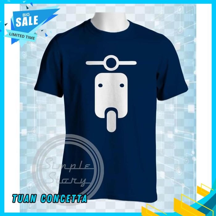 KAOS TSHIRT BAJU MURAH DISTRO VESPA MOTOR OTOMOTIF SCOOTER POLOS CUSTOM INDONESIA PRIA WANITA KEREN 