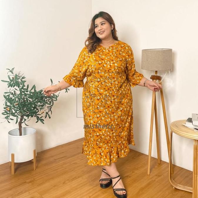 Serena Dress - Daster Rayon Bunga Premium Ld140/Ld160