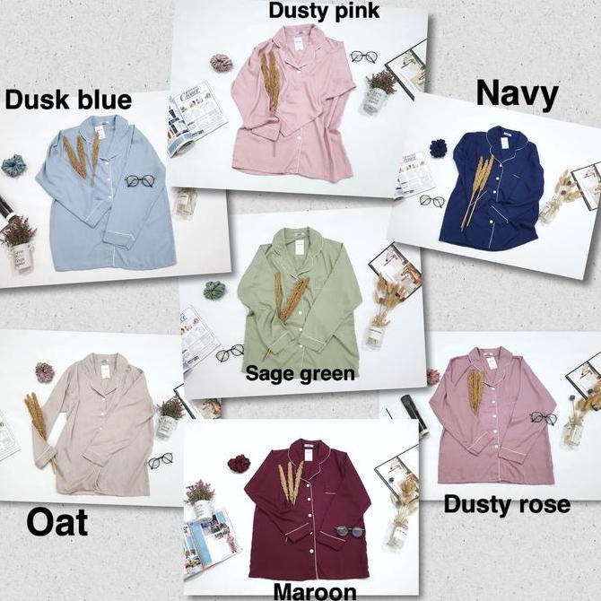 Piyama Super Fine Rayon Twill / Lengan Panjang Set / Pp Ellie