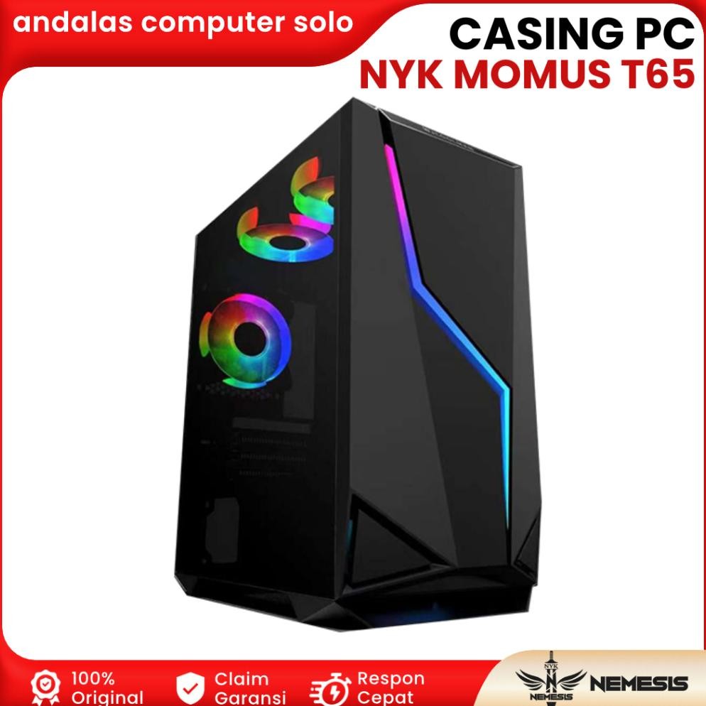 NEW CASING CASE PC GAMING GAME RGB NYK Nemesis MOMUS T65 GAMING CASE