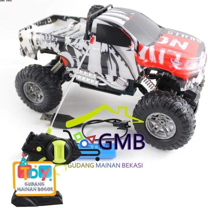 BEBAS ONGKIR - MAINAN ANAK RC JEEP OFFROAD ROCK4 CLAWER PICKUP MAINAN RC MOBIL MONSTER CLIMBING PR17