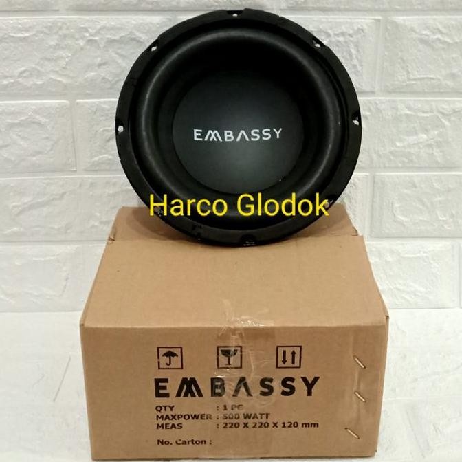 SUBWOOFER 8 inch Embassy ES-844 Double coil Embassy 8" ES -844 500watt