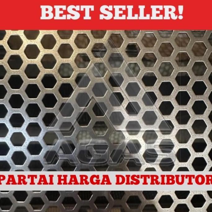 Ram Grill Speaker Plat Besi Hexagonal 6mm UK 100x200cm