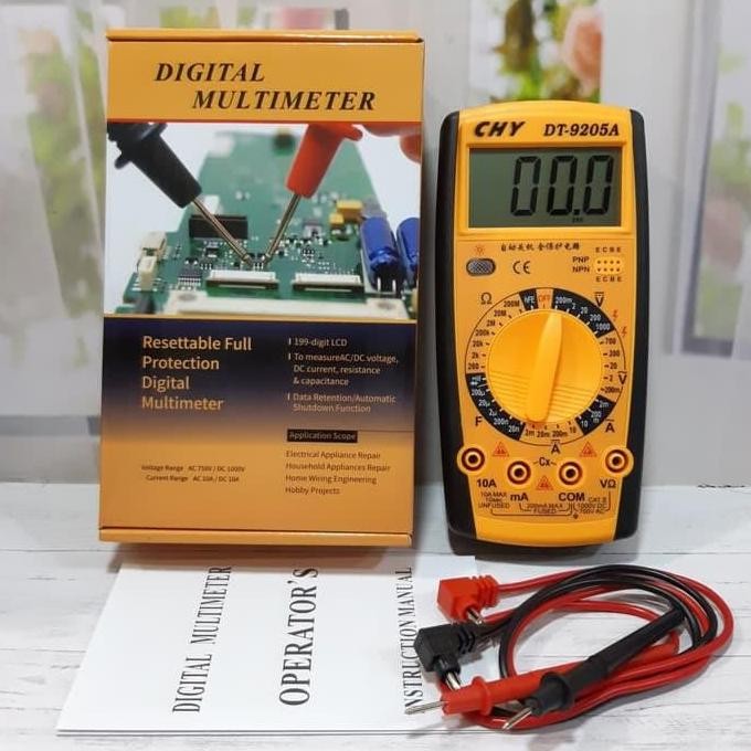 BEBAS ONGKIR - MULTITESTER DIGITAL CHY 9205A / AVOMETER DIGITAL CHY 9205A