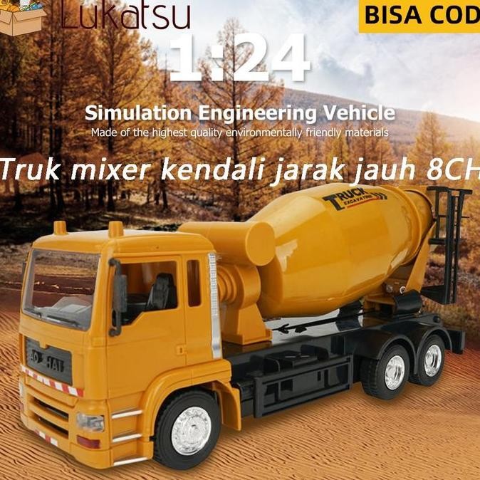 PROMO - Mainan Truck Molen Mobil Molen Pengaduk Semen Mainan Truk Molen Rc Mainan Rc Truck Konstruks
