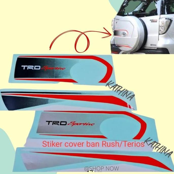 PROMO DISKON - Stiker Cover Ban Serep Tulisan TRD Sportivo Mobil Toyota Rush Terios