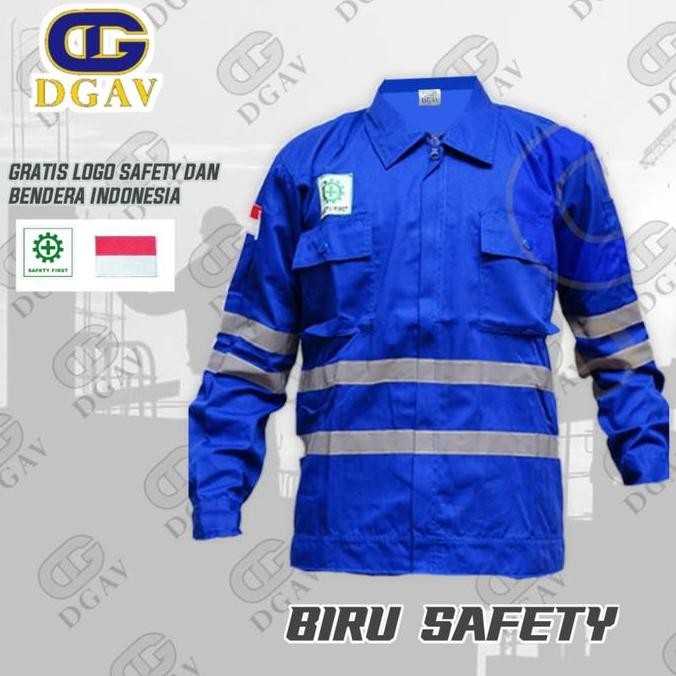 Wearpack safety,baju kerja,seragam kerja warna biru Benhur polos