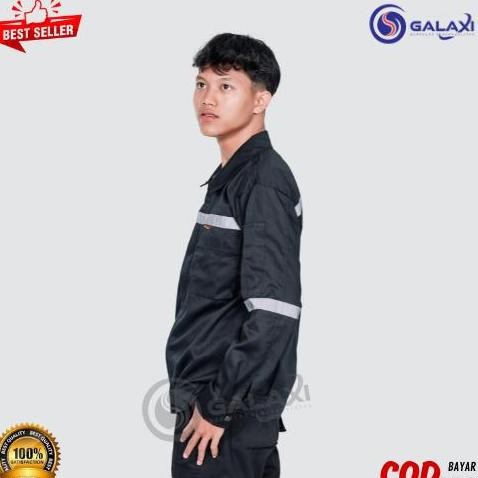 WEARPACK ATASAN / KEMEJA SAFETY ( HITAM polos )