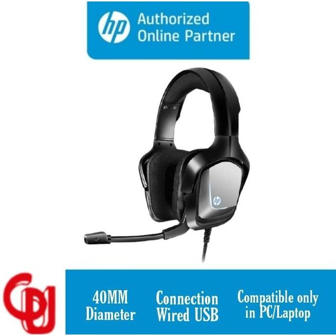 Headset Gaming HP H220GS - The Real 7.1 Surround Blue LED USB Wired