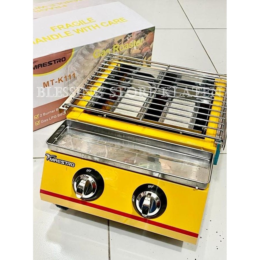 <<<<<] ALAT PANGGANGAN BAKARAN GAS / ROASTER KOMPOR BAKARAN SOSIS AYAM JAGUNG MAESTRO 2 TUNGKU 3 TUN