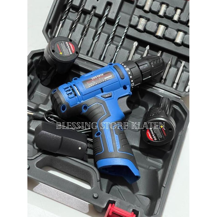 {{{{}}] CORDLESS DRILL EDON LV3-1210 / CORDLESS DRILL 2 BATERAI EDON LV3 12V