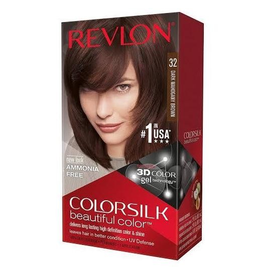 REVLON COLORSILK no32 DARK MAHOGANY BROWN CAT RAMBUT NON AMONIAK