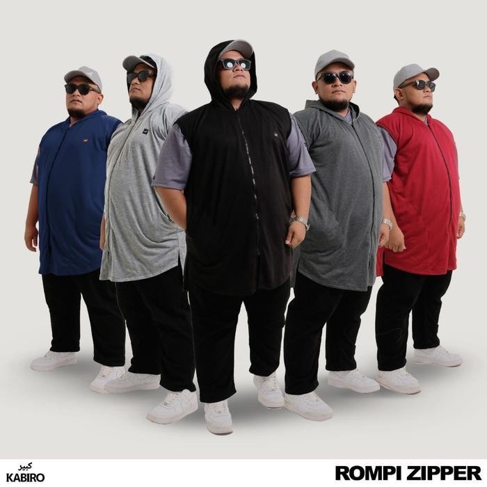 PROMO Rompi Sholat Zipper KABIRO Big Size Jumbo Maxi Pria Original 4XL 5XL 6XL