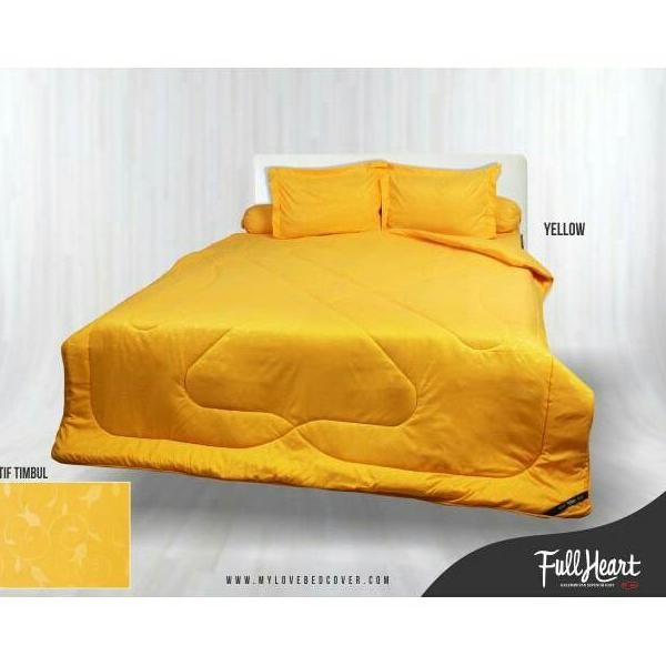 Sprei T30 Polos Emboss Fullheart MyLove Yellow 180x200x30 cm