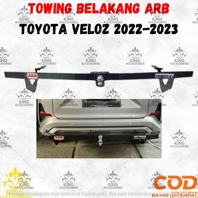 TANDUK TOWING DEPAN DAN BELAKANG BESI BAR PELINDUNG BEMPER MOBIL TOYOTA VELOZ 2022-2023 UP