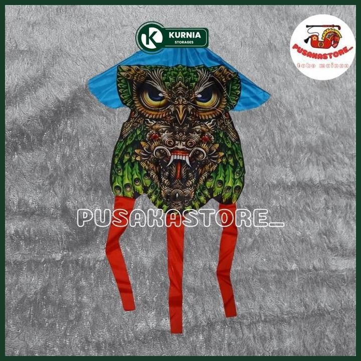 iQ45 Eh76 LAYANGAN MOTIF KAIN- MOTIF BURUNG HANTU/ BARONG BALI/ SUPERMAN/ SPIDERMAN | LAYANGAN PANTA