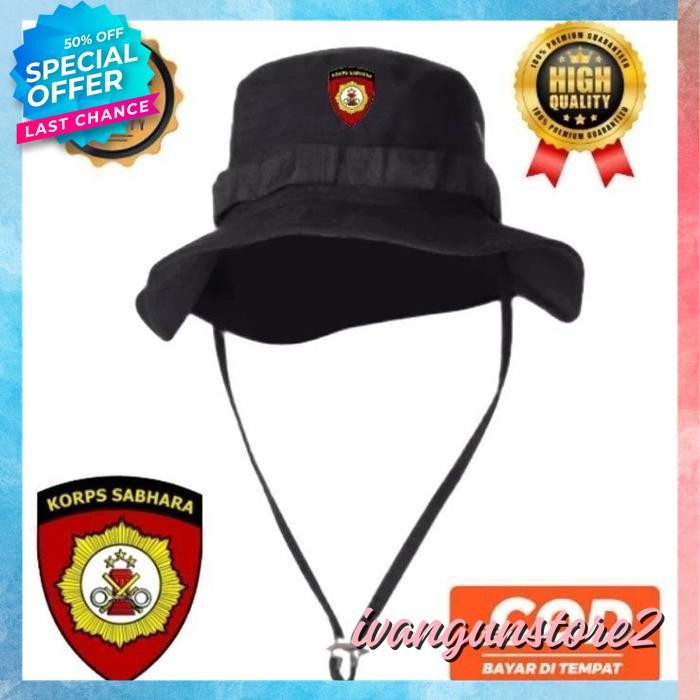 BEST PRODUK TOPI RIMBA GUNUNG HAT CAP DISTRO LOGO KORPS SABHARA CUSTOM NAMA MASYARAKAT SABLON BORDIR