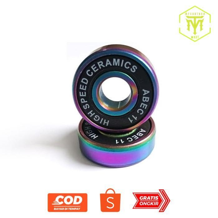 Terbaru hj-45 Profesional SPEED Bearing CERAMIC Hybrid black inline skate skateboard sepatu roda ker