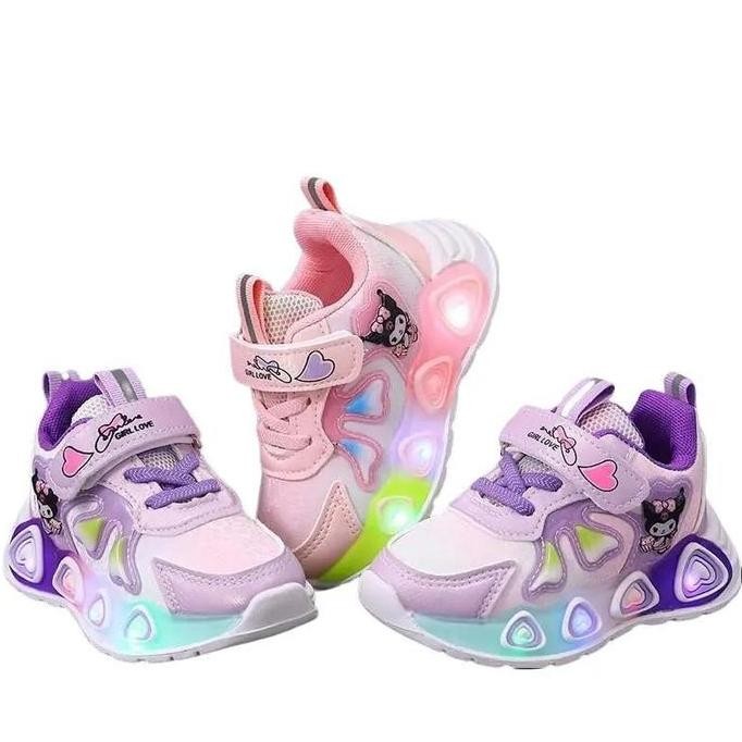Sepatu Led Anak Perempuan Sneaker Lampu Anak Perempuan Size 21-30
