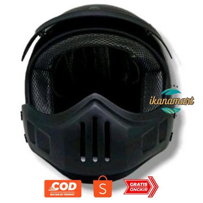 RHH-1823 ryu-56 Moncong Plastik cakil Tambahan Helm Retro Plus kancing|| moncong Helm  Retro COD || 