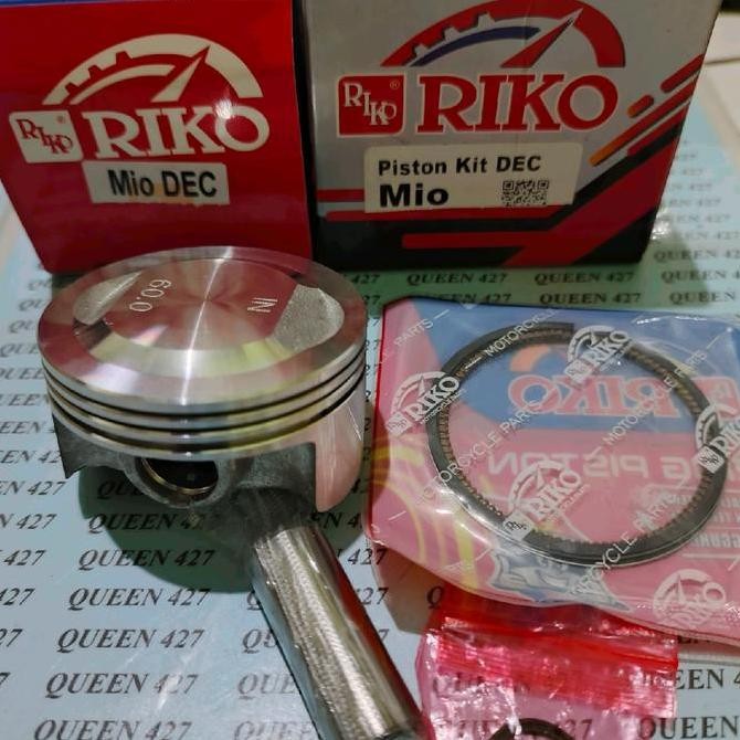 PISTON KIT MIO XB PEN 15 MM/SEHER SET RING BORE UP SIZE 60/61/62/63/63, 5/64/64, 5/65 MM YAMAHA MIO 