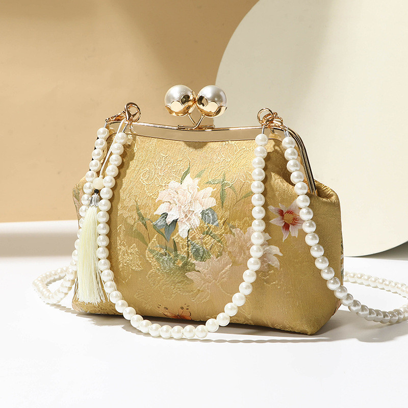 Handheld Pearl Chain Crossbody Bag