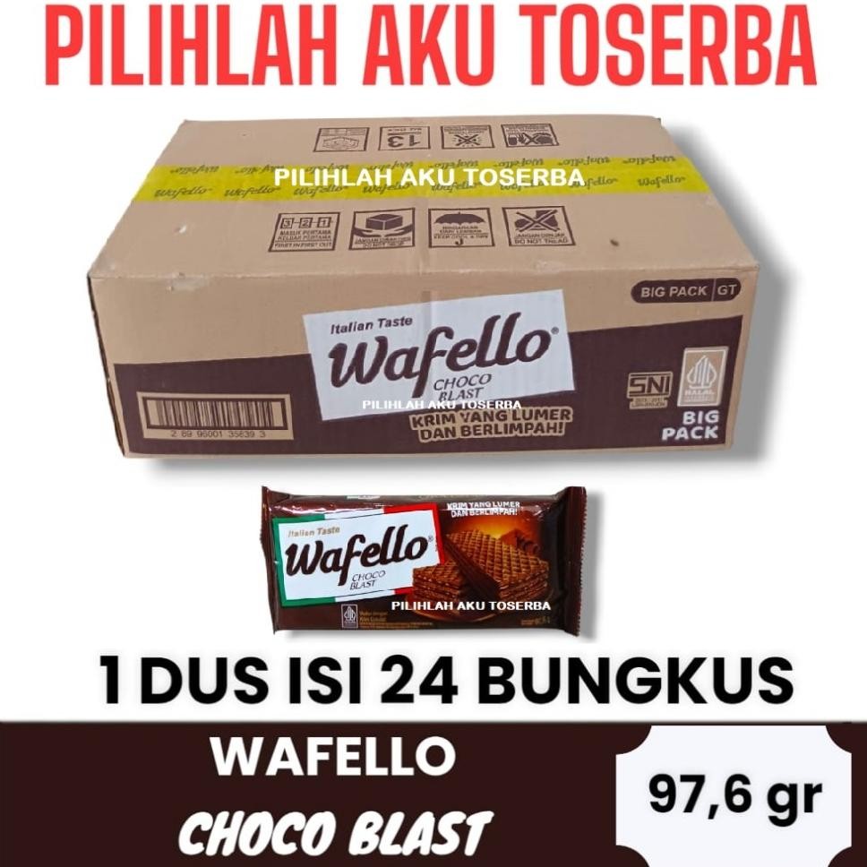Roma Wafello Choco Chocolate 97 Gr 1 Dus Isi 24 Pcs