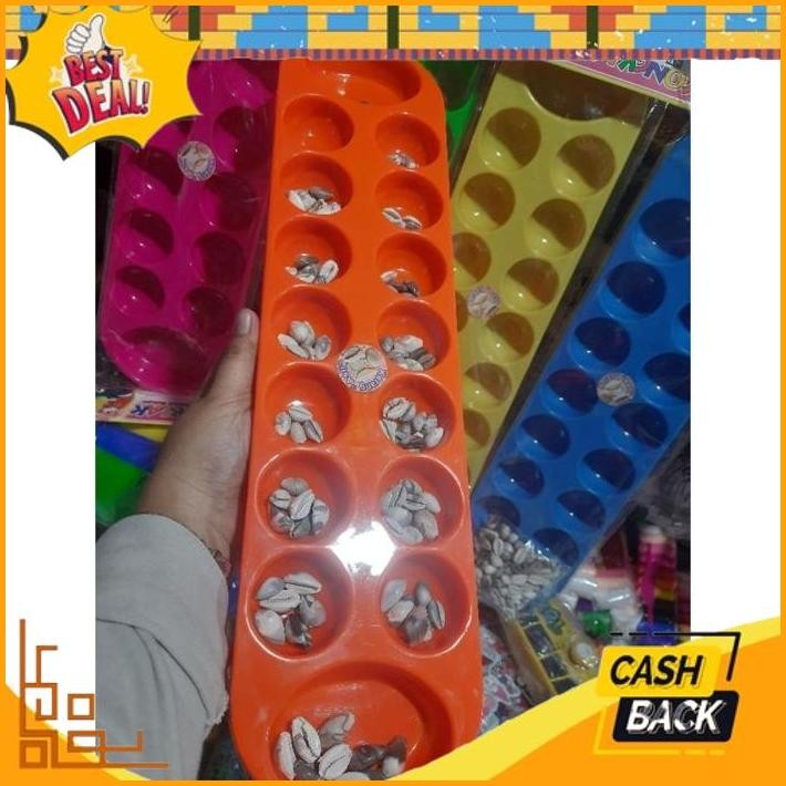 Terbaik Mainan Congklak Bening+Biji Kerang Plastik