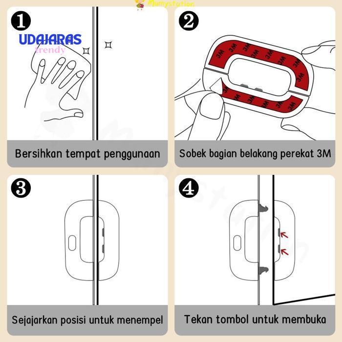 Special Promo Cuci Gudang Paling Laris Mumystation Kunci Pengait Pengaman Kulkas / Pengunci Kulkas S