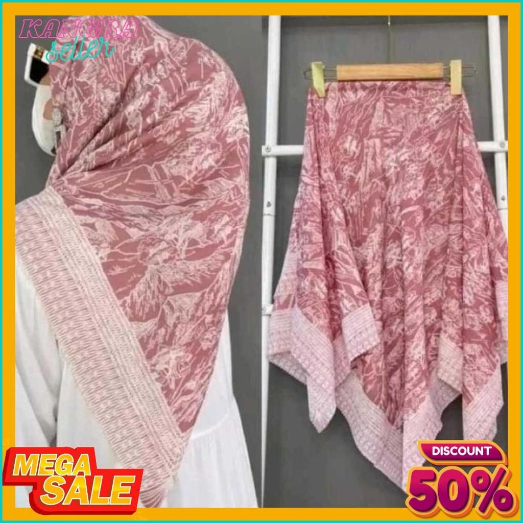 Wajib Punya Hijab Leopard Voal Motif Segi Empat Adem Sr