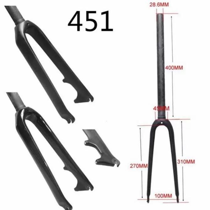Fork Carbon 20 Inch 22 Inch Disc Brake Fork Carbon Sepeda Lipat BMX