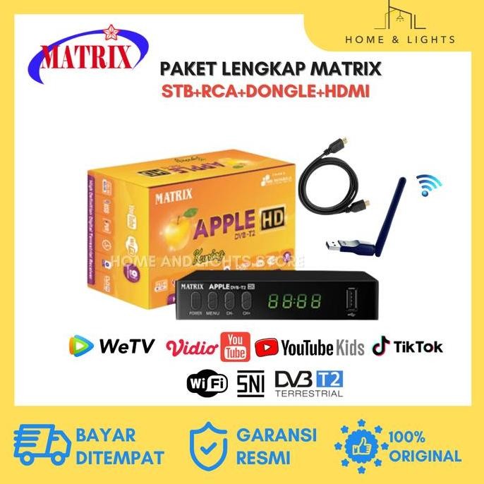 Ready Stb Matrix Dvbt2 Apple Kuning
