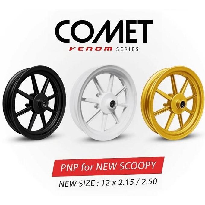 Velg Vrossi/V Rossi Venom Comet Palang 8 Ring 14 185/215 Vario 110 125 150 Beat Fi Scoopy Spacy New/