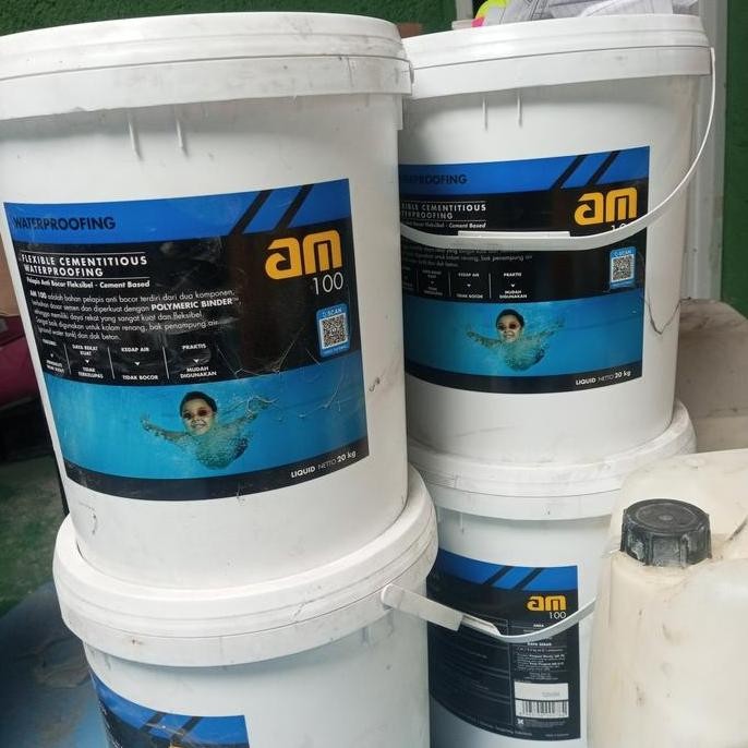 AM 100.Waterproofing kolam renang@20kg LIQUID 30kg cemen.flexsibel
