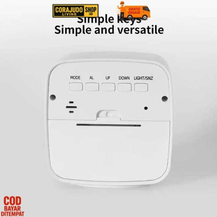 Exclusive Jd-2286 Jam Meja Digital Fitur Kalender Suhu Kelembapan Ruang Jam Meja Alarm Snooze Design