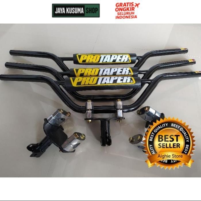 Berkualitas Paketan Stang Motor Custom Model Trail Dan Dudukan Adaptor Untuk Semua Jenis Motor Honda
