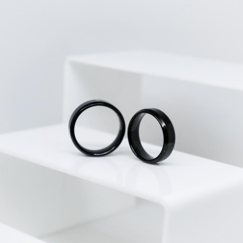 Offer Discount Cincin Titanium Couple Pria Wanita Kapel Cople Coupel Sama Pacar Orion Black Stainles