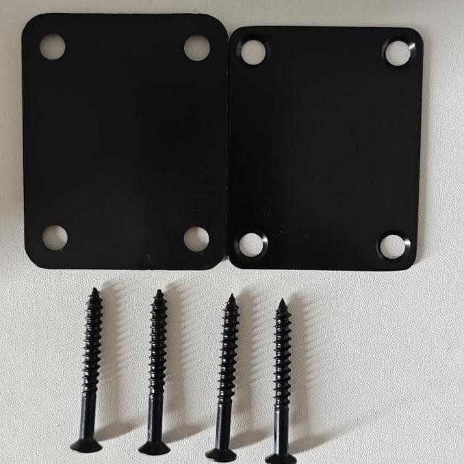 Neck Plate Gitar Bass Stainless Chroom